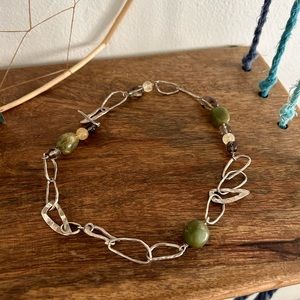 Silpada necklace with jade and citrine
